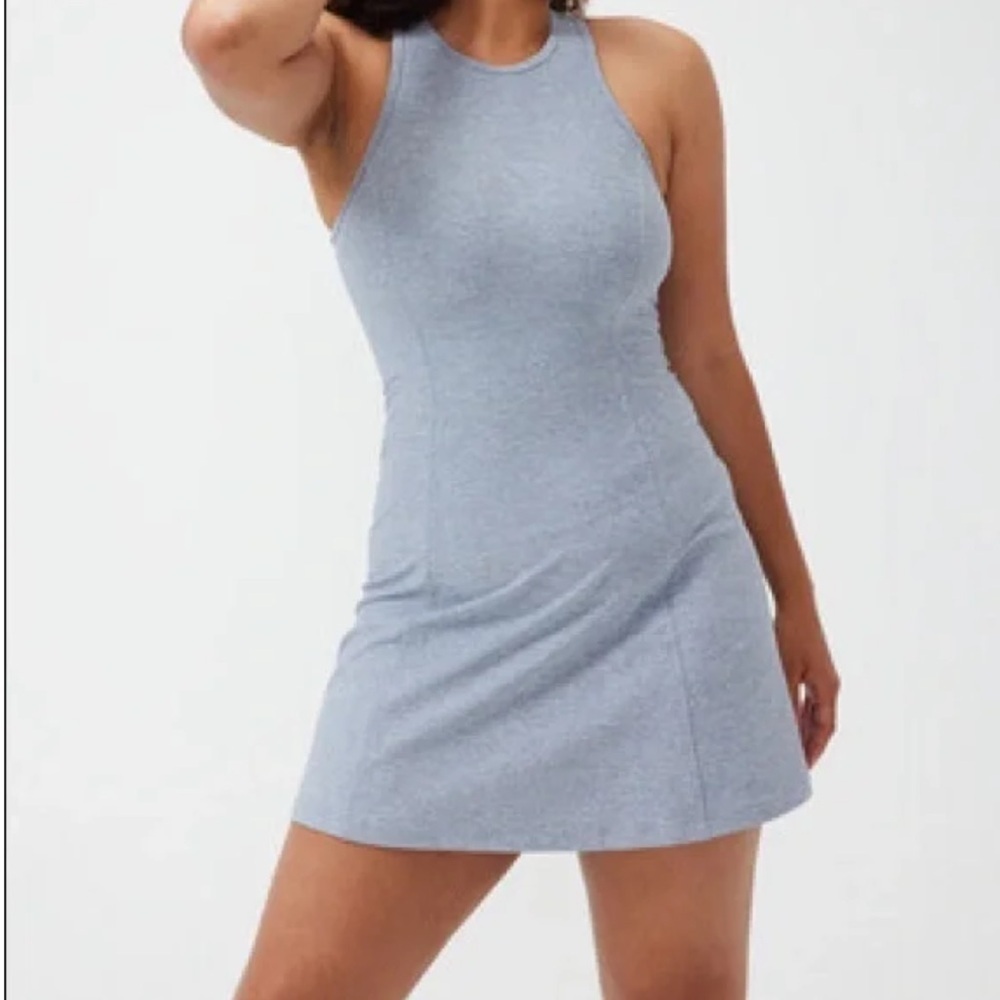 Outdoor Voices Athena Dress‎ Lake Grey Blue Size M Athletic Pickleball Casual